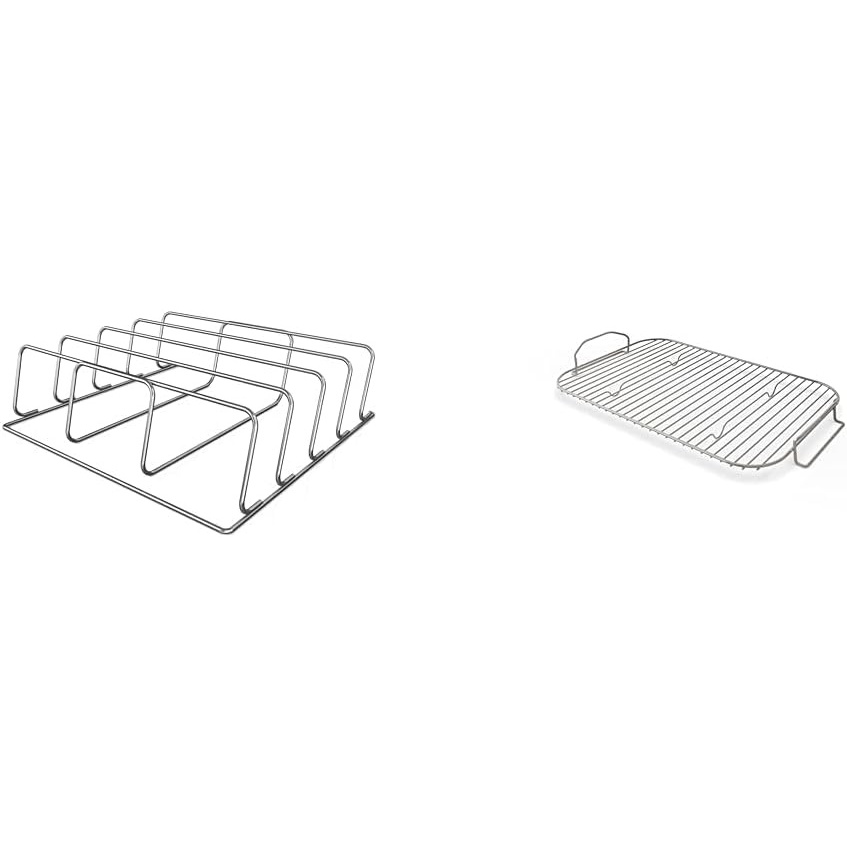 image:imageNinja Woodfire 4Rack Rib and Roast Smoking Bundle for OG800900 Grills Silver Steel