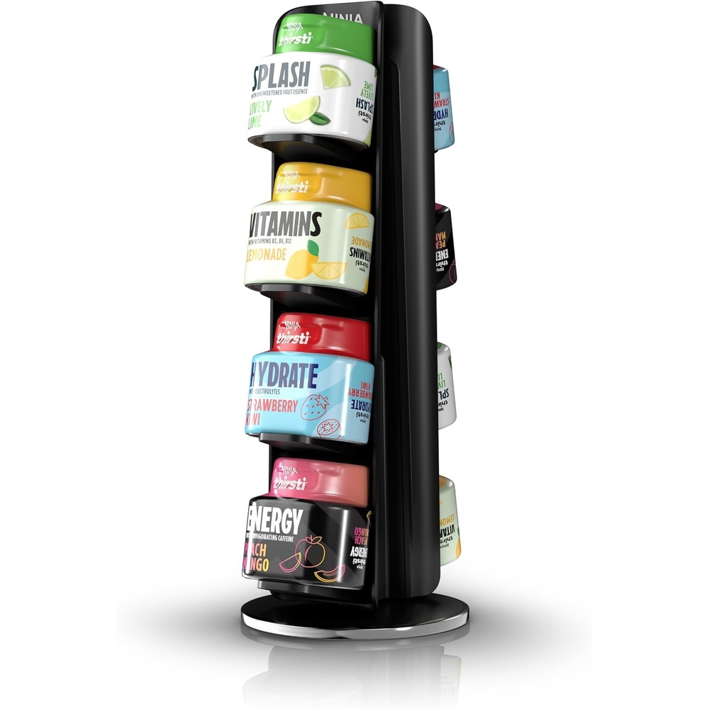 image:imageNinja WCX08 Thirsti 360 8Flavor Storage Holder Black511 in L x 4125 in W x 1175 in H