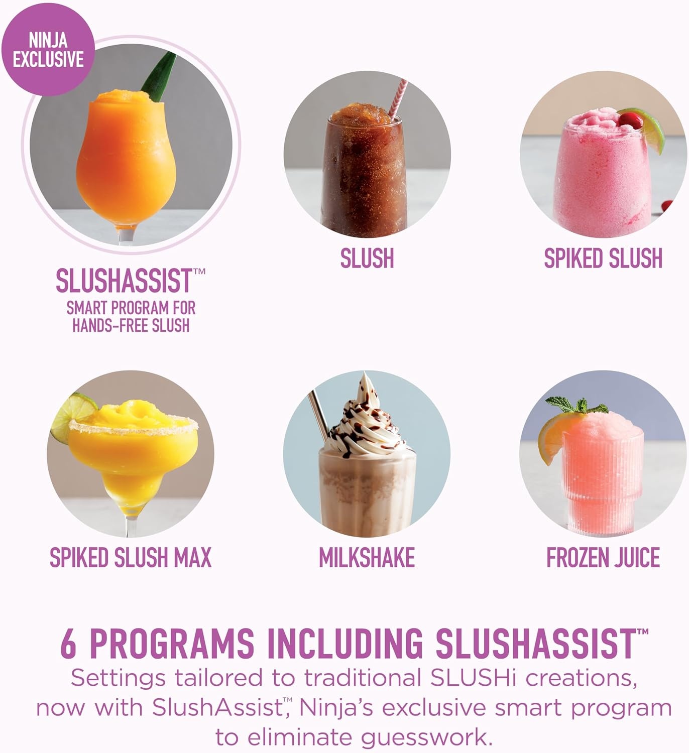 image:imageNinja SLUSHi XL Smart Frozen Drink Maker 10 Servings Pink Violet FS601PK1