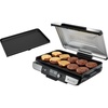 Ninja Sizzle Pro XL 20-Inch Indoor Griddle + Grill, Detachable Ventilated Lid, Grease Control, Ceramic Nonstick Plates, Even Edge-to-Edge Cooking, XL Capacity, Versatile, Silver GX101 (Renewed)