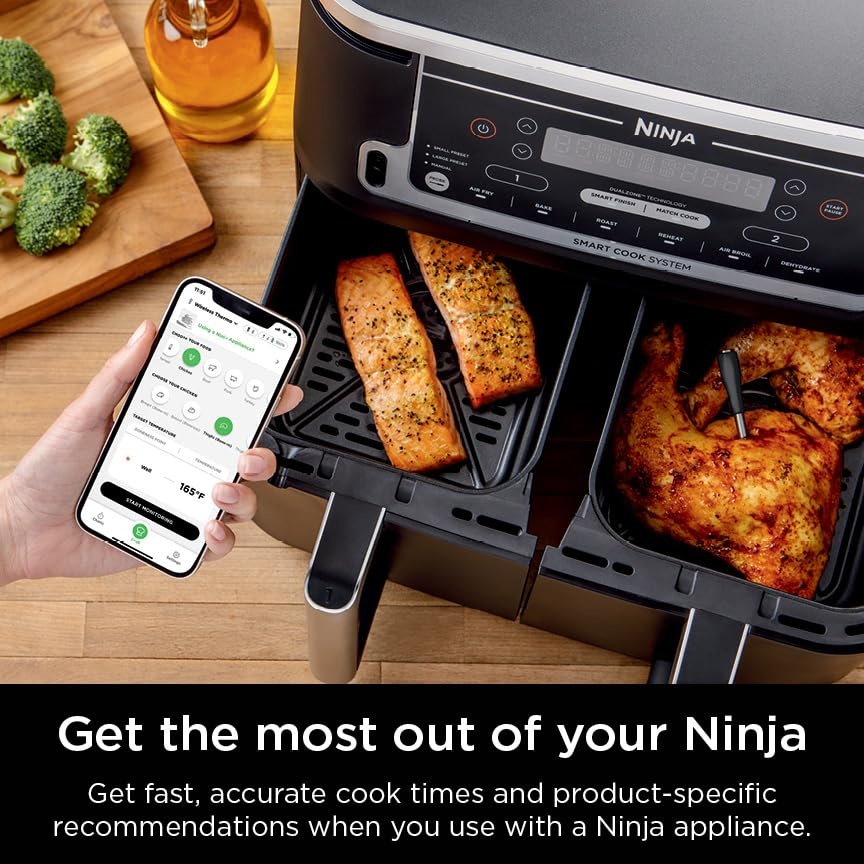 image:imageNinja ProChef Indoor amp Outdoor Wireless Meat Thermometer for Grill Oven Smoking Roasting Air Frying Flame Resistant Long Battery Life Bluetooth Waterproof WP100C Canadian Version