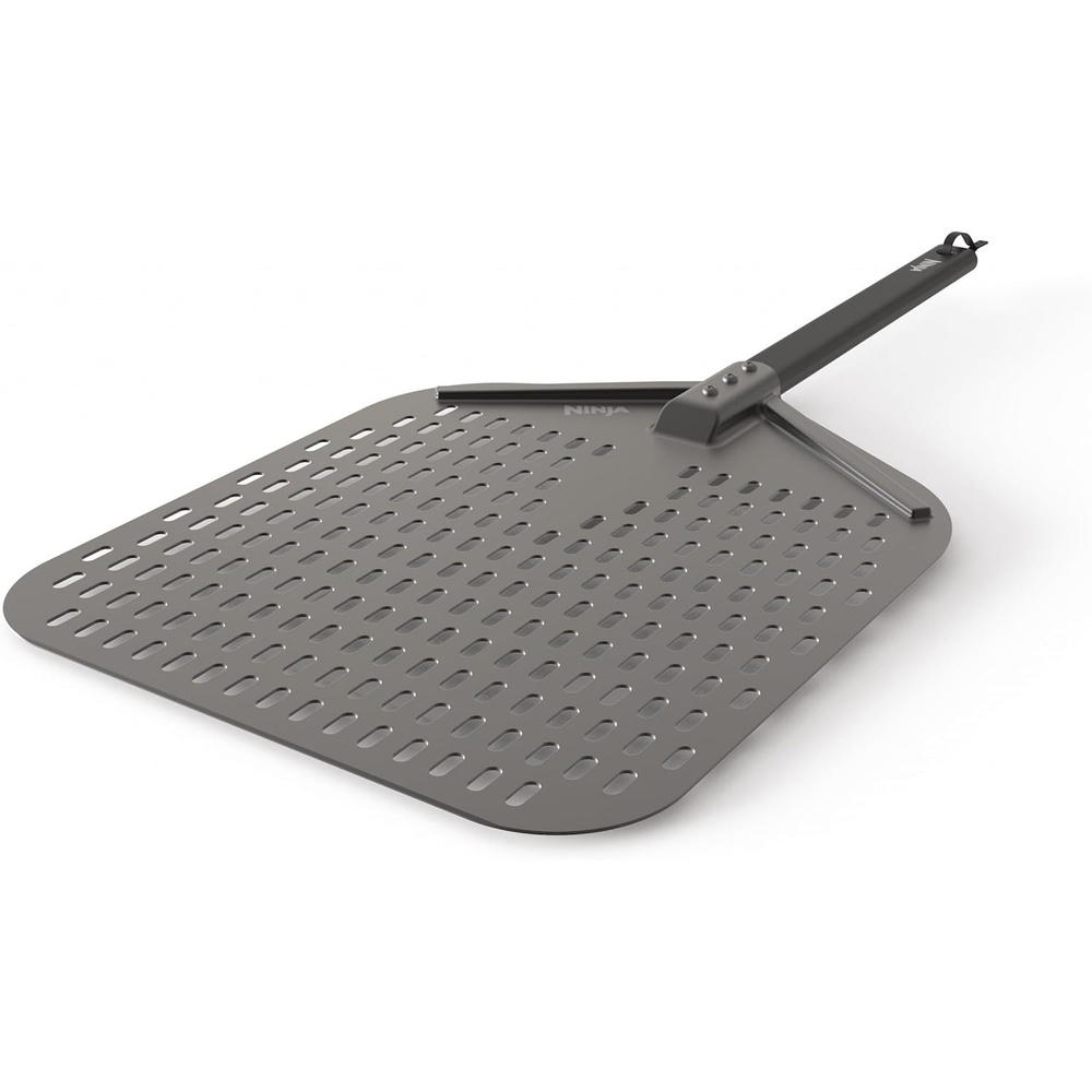 image:imageNinja Woodfire OO101UK Pizza Peel for Outdoor Oven Lightweight Perforated RustResistant for 30cm Pizzas Black BBQ or Grill XSKOOVPZPLEUK