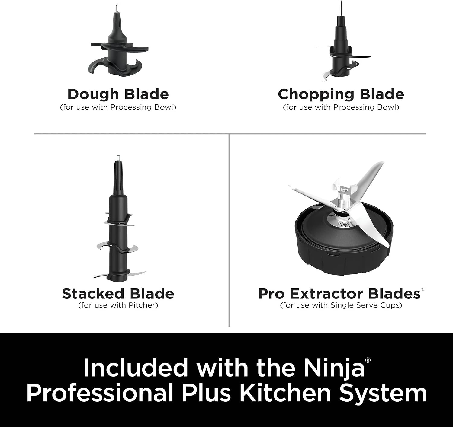 image:imageNinja BN800 Professional Plus Kitchen System 1400 WP 5 Functions for Smoothies Chopping Dough amp More with Auto IQ 72oz Blender Pitcher 64oz Processor Bowl 24oz ToGo Cup Grey Renewed
