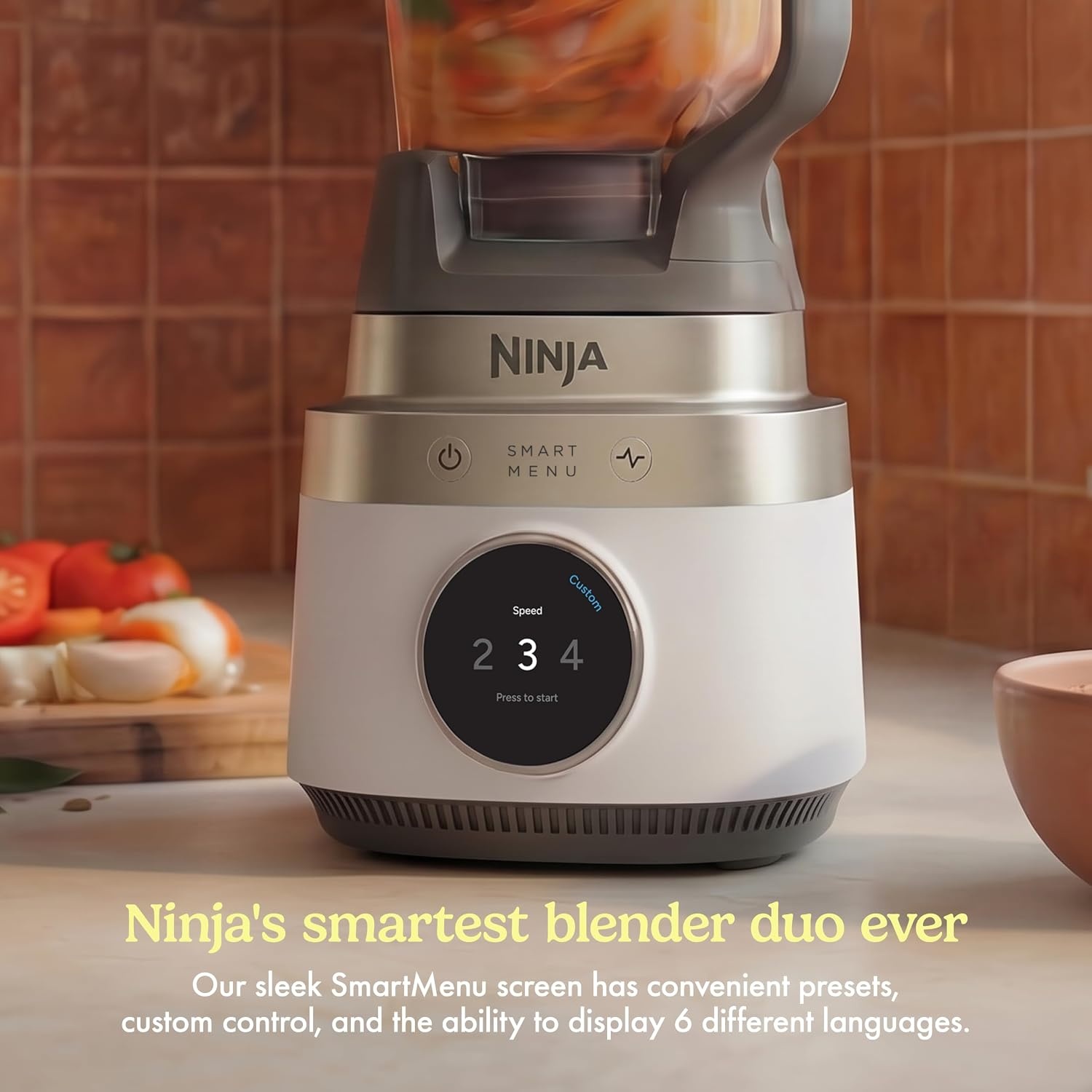image:imageNinja CrushBOSS 2in1 Blender amp Tumbler Amazon Exclusive Bone amp Champagne
