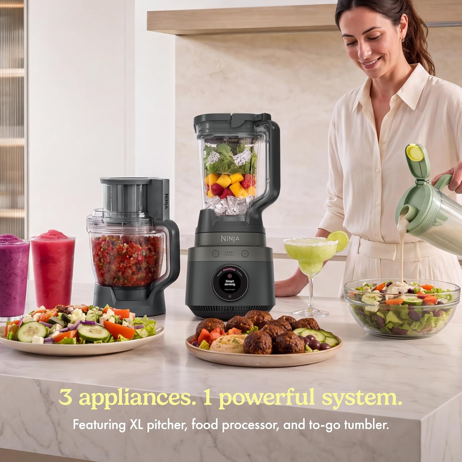 image:imageNinja CrushBOSS 3in1 Blender amp Food Processor 1850PW LB401BLMidnight Blue