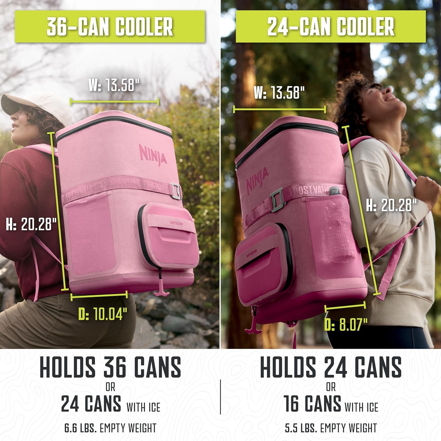 image:imageNinja FrostVault Go Soft Backpack Cooler Dry Storage Petal Pink