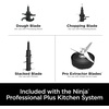 Ninja BN800 Professional Plus Kitchen System, 1400 WP, 5 Functions for Smoothies, Chopping, Dough & More with Auto IQ, 72-oz.* Blender Pitcher, 64-oz. Processor Bowl, 24-oz. To-Go Cup, Grey (Renewed)