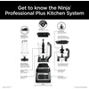 Ninja BN800 Professional Plus Kitchen System, 1400 WP, 5 Functions for Smoothies, Chopping, Dough & More with Auto IQ, 72-oz.* Blender Pitcher, 64-oz. Processor Bowl, 24-oz. To-Go Cup, Grey (Renewed)