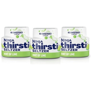Ninja Thirsti Flavored Water Drops, SELTZER Lime, Crisp and Refreshing Sparkling Water, Zero Calories, Zero Sugar, Zero Sweeteners, Makes 20, 12oz drinks, 3 Pack, WCFLIMAM