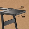 Ninja Adjustable Outdoor Stand, 3 Height Levels, Utensil Holder, Black(Attachable Side Table)